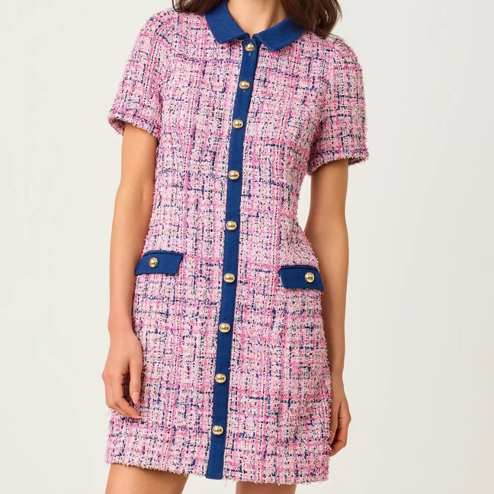 New With Tags Lilly Pulitzer Aaryn Boucle Shift Dress size 8